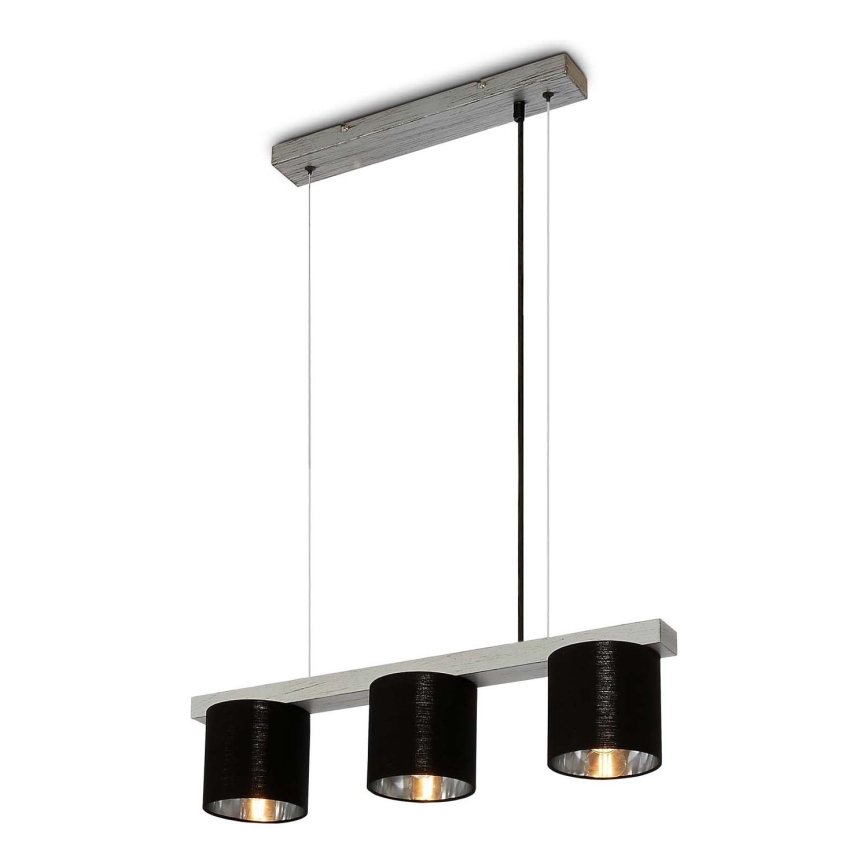 Briloner - Пендел LURI 3xE14/25W/230V каучуково дърво