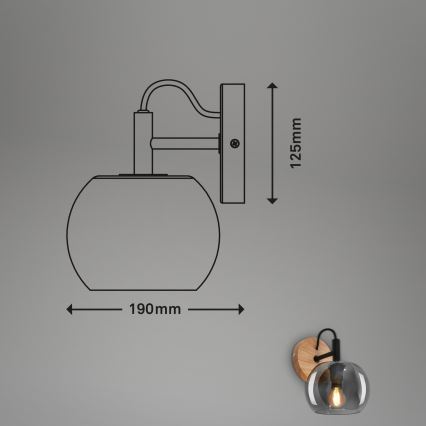 Briloner - Стенно осветително тяло KYRO 1xE14/10W/230V