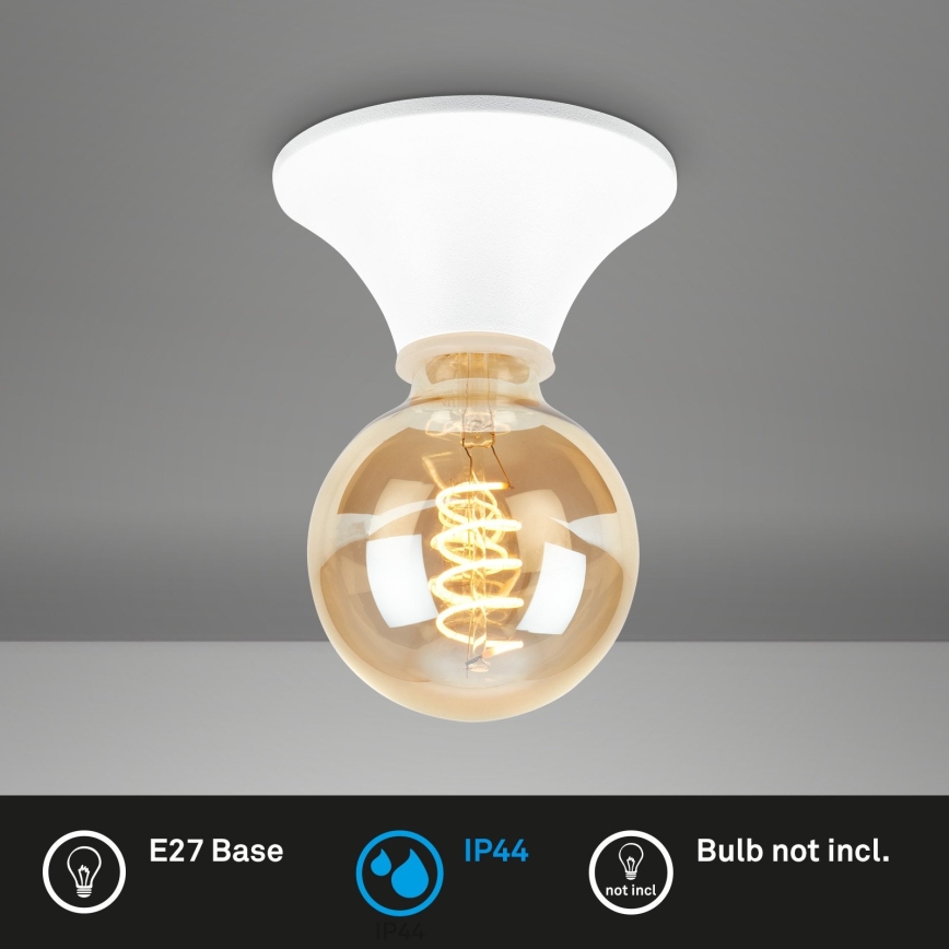 Briloner - Таванен плафон за баня 1xE27/10W/230V IP44 бял