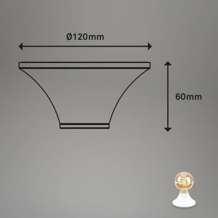 Briloner - Таванен плафон за баня 1xE27/10W/230V IP44 бял