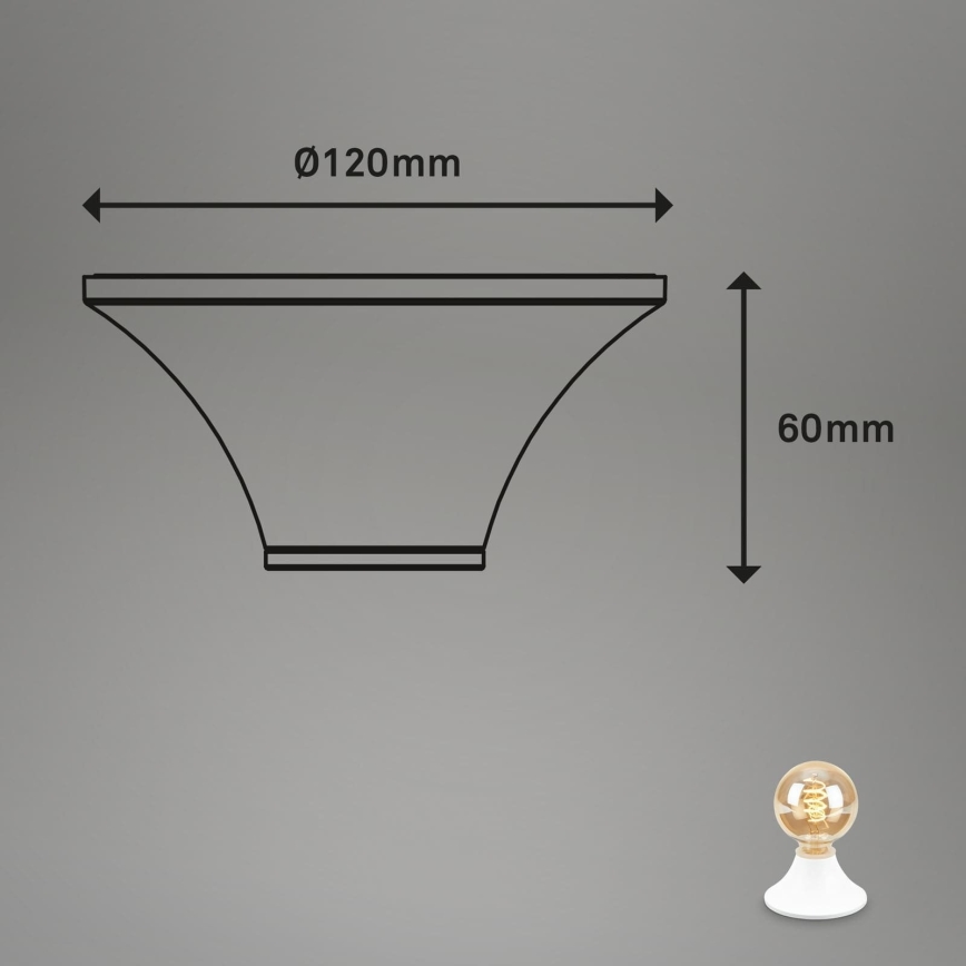Briloner - Таванен плафон за баня 1xE27/10W/230V IP44 бял
