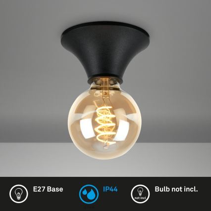 Briloner - Таванно осветително тяло за баня 1xE27/10W/230V IP44 черно