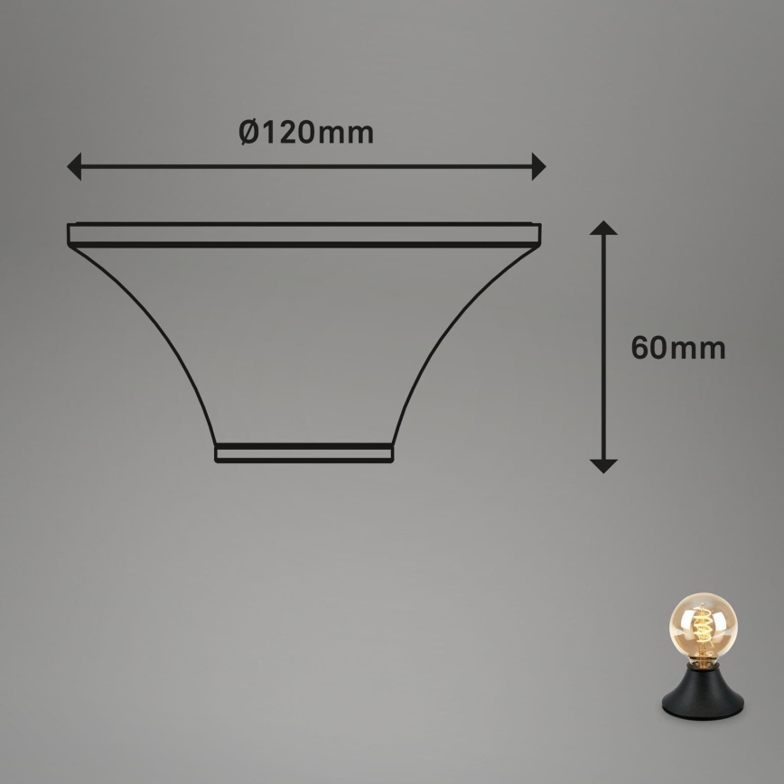 Briloner - Таванно осветително тяло за баня 1xE27/10W/230V IP44 черно
