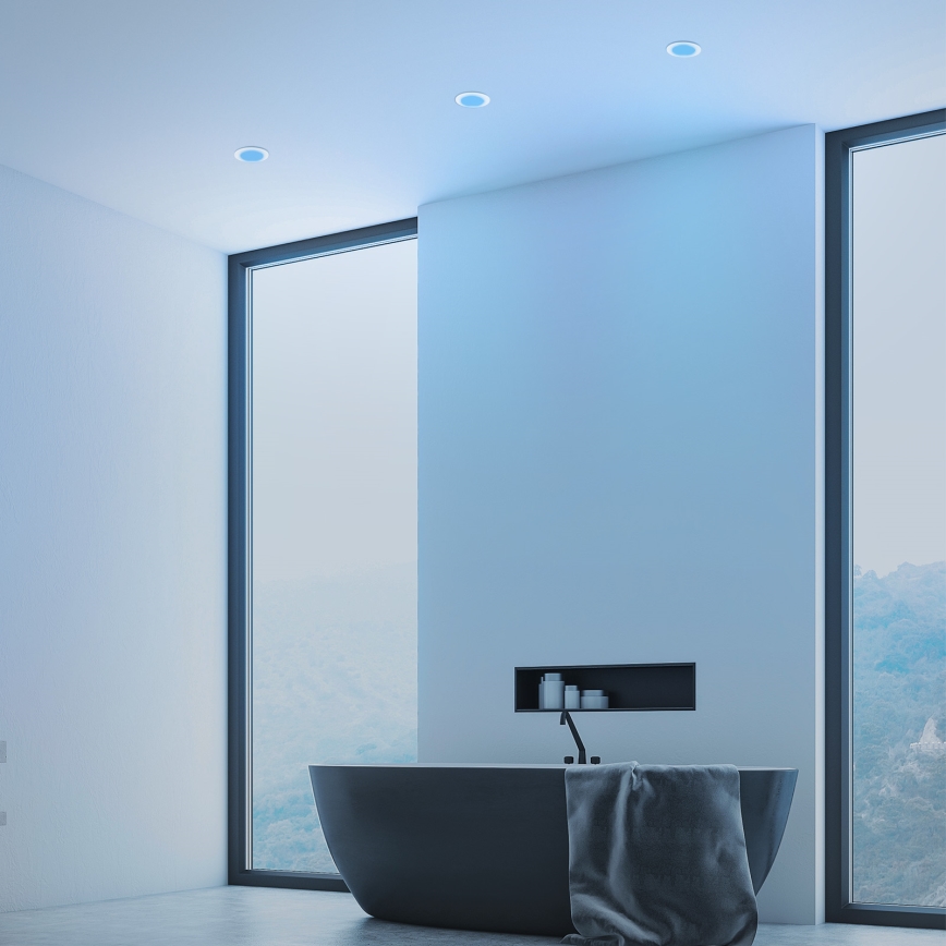 Briloner - К-кт 3x RGBW LED Димируема лампа за вграждане в баня LED/4,8W/230V 3000-6500K IP65 + дистанционно управление