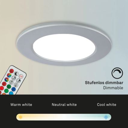 Briloner - К-кт 3x LED RGBW Димируема лампа за окачен таван на баня LED/4,8W/230V 3000-6500K IP65 + дистанционно управление