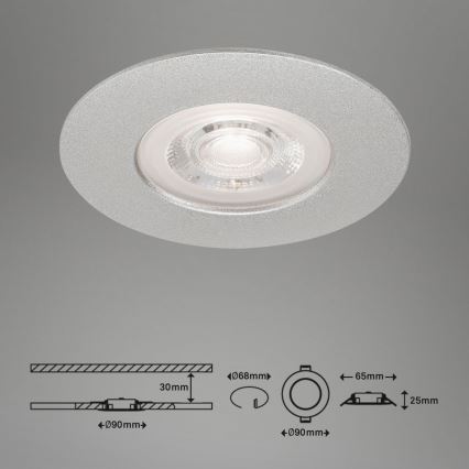 Briloner - К-кт 3x LED Димируема лампа за баня LED/4,9W/230V IP44