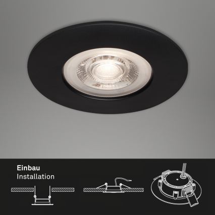 Briloner - К-кт 3x LED Лампа за вграждане в баня LED/4,9W/230V IP44 черен