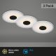 Briloner - К-кт 3x LED Лампа за вграждане в баня LED/6W/230V IP44 черен