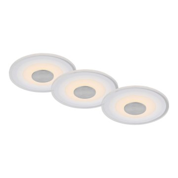 Briloner - К-кт 3x LED Лампа за вграждане в баня LED/6W/230V IP44 хром