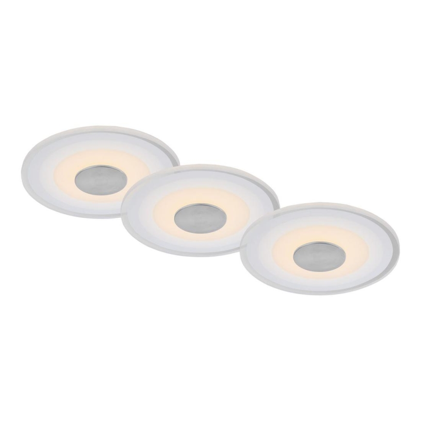 Briloner - К-кт 3x LED Лампа за вграждане в баня LED/6W/230V IP44 хром