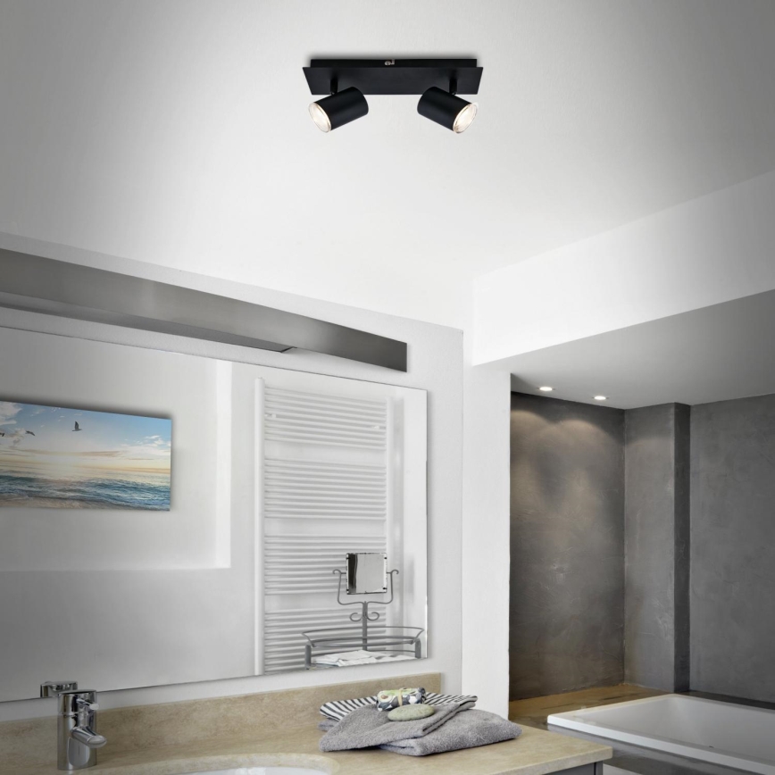 Briloner  10476221 - Спот за баня 2xGU10/5W/230V IP44 черен