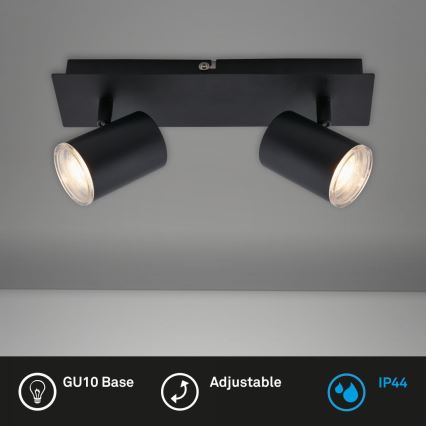 Briloner  10476221 - Спот за баня 2xGU10/5W/230V IP44 черен