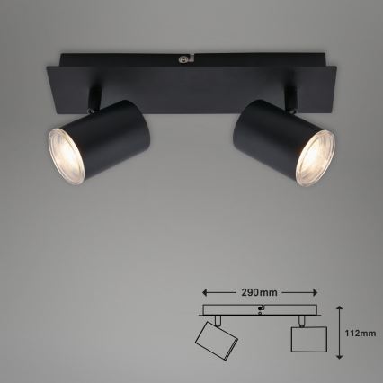 Briloner  10476221 - Спот за баня 2xGU10/5W/230V IP44 черен