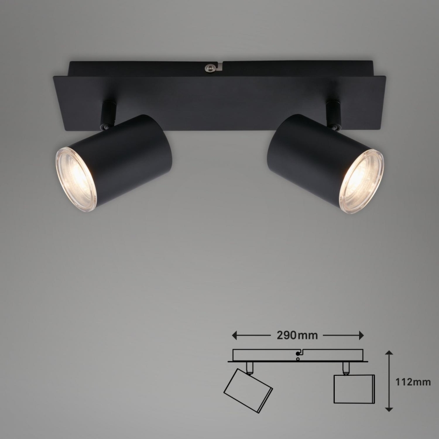 Briloner  10476221 - Спот за баня 2xGU10/5W/230V IP44 черен