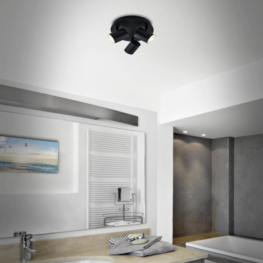 Briloner 10476229 - Спот за баня 3xGU10/5W/230V IP44 черен