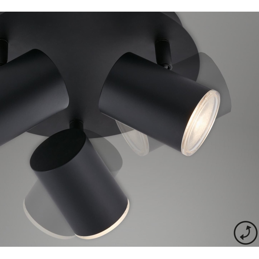 Briloner 10476229 - Спот за баня 3xGU10/5W/230V IP44 черен
