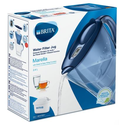Brita - Филтрираща кана Marella 2.4 л синя + 1 филтър