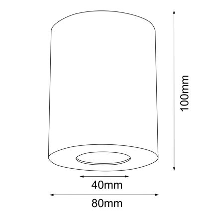 Brosline - Точково осветително тяло за баня 1xGU10/10W/230V IP44 черно
