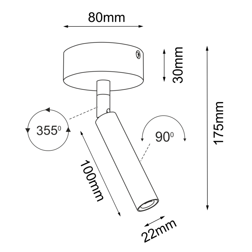 Brosline - Точково осветително тяло 1xG9/2,5W/230V черно