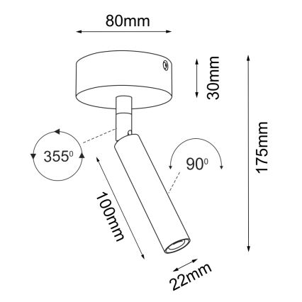 Brosline - Точково осветително тяло 1xG9/2,5W/230V черно
