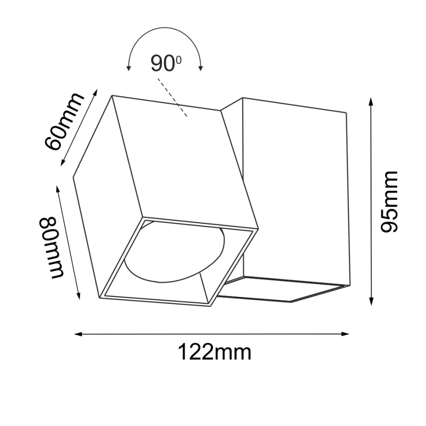 Brosline - Стенно точково осветително тяло 1xGU10/10W/230V, бяло