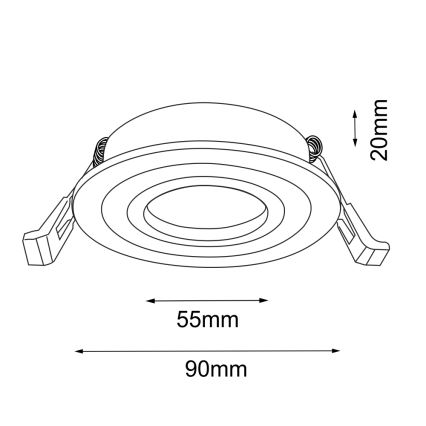 Brosline - Вградено осветително тяло 1xGU10/10W/230V бяло