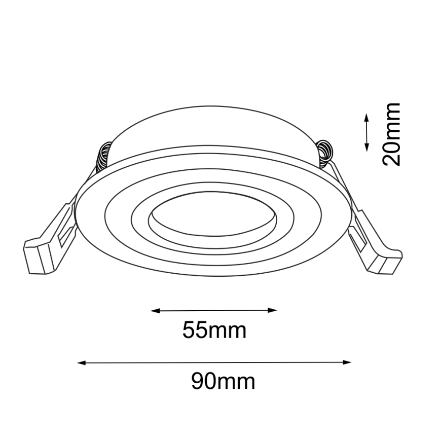 Brosline - Вградено осветително тяло 1xGU10/10W/230V бяло