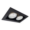 Brosline - Вградено осветително тяло 2xGU10/10W/230V черно