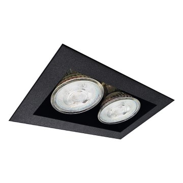 Brosline - Вградено осветително тяло 2xGU10/10W/230V черно
