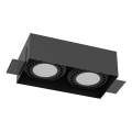 Brosline - Вградено осветително тяло 2xGU10/18W/230V черно