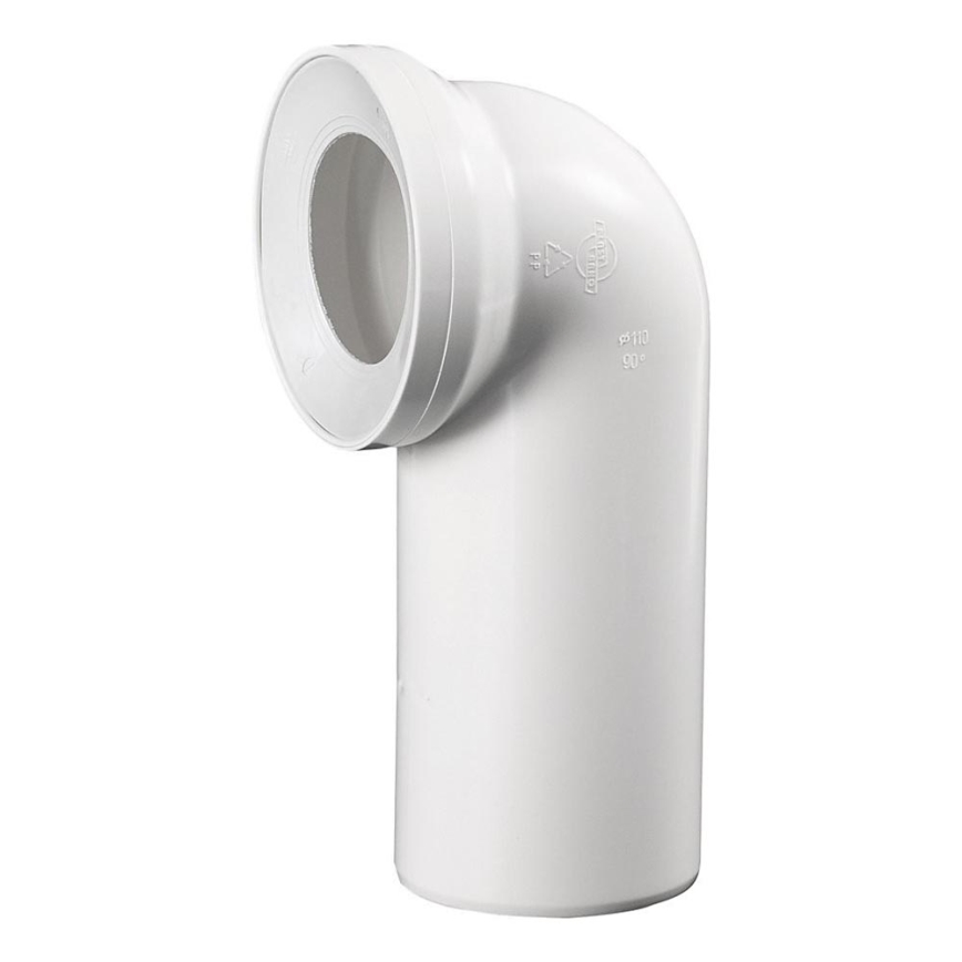 Bruckner - 90° свързващ елемент за тоалетна чиния 11 см бял