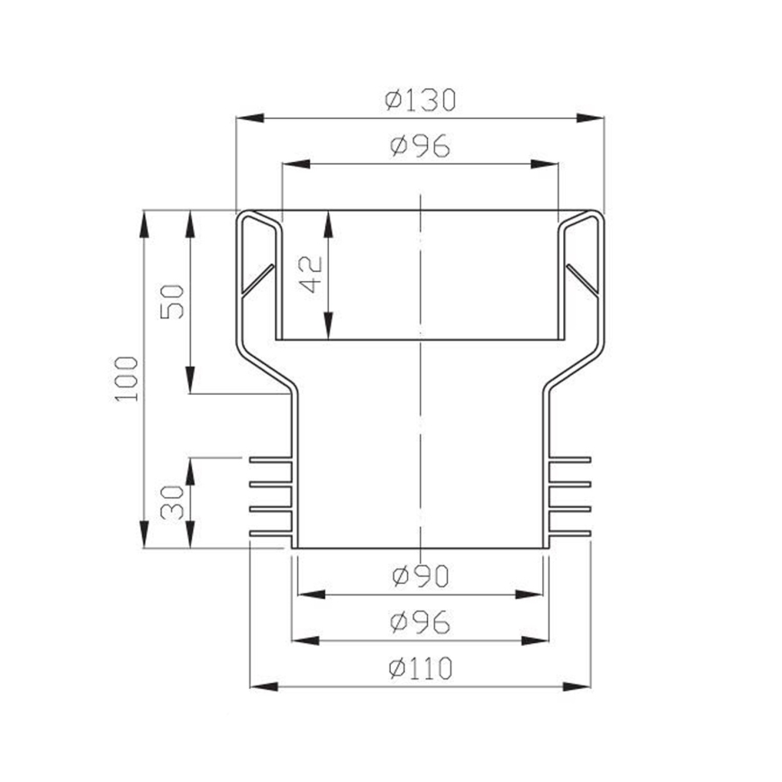 Bruckner - Центричен маншон за тоалетна бял