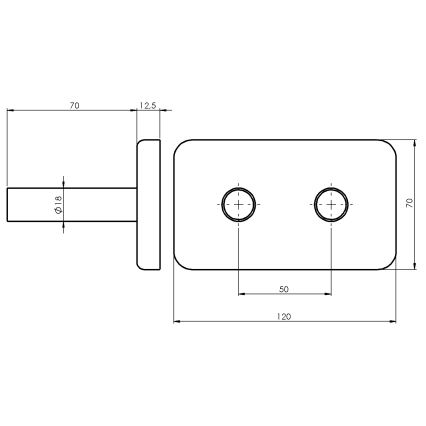 Bruckner - Покриваща розетка за централно свързване WICHER матов черен