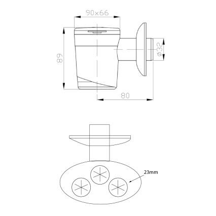 Bruckner - Сифон за климатик с топче за 3 маркуча бял