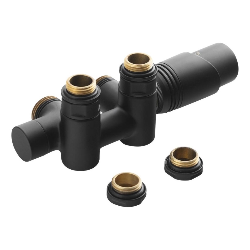 Bruckner - Термостатен к-кт за централен монтаж WICHER COMBI матов черен