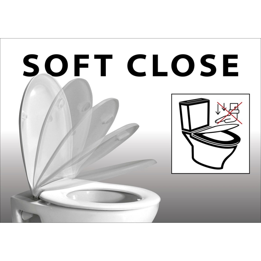 Bruckner - Тоалетна седалка SoftClose FULDA SLIM бял