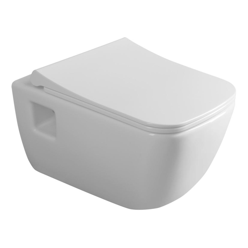 Bruckner - Висяща тоалетна Rimless WALTER керамика/бял цвят