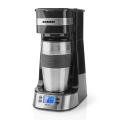 Butler - Кафеварка за една чаша 0,4 l с таймер и термочаша 750W/230V неръждаема стомана/черна