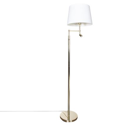 ByRydens - LED стояща лампа ORLANDO 1xE27/5W/230V + LED/3W бяла/златиста, Ø 36 см