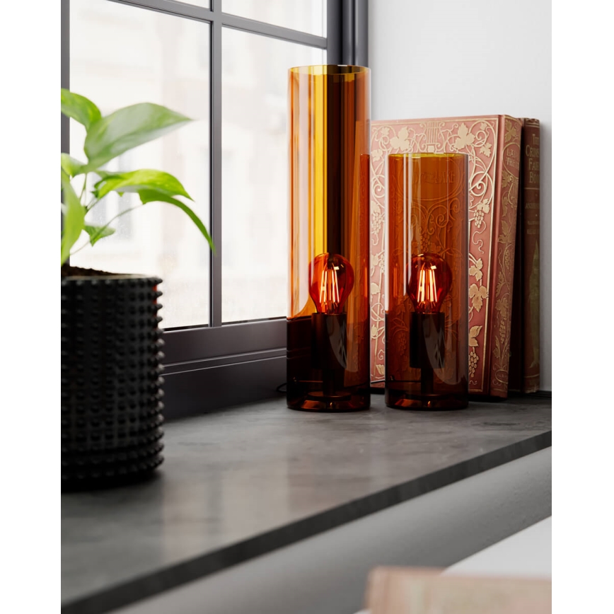 ByRydens - Настолна лампа FLAKE 1xE27/5W/230V кафява/опушена