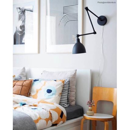 ByRydens - Димируем аплик БАЗАР 1xE27/5W/230V черен