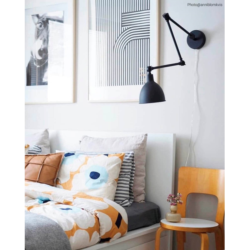 ByRydens - Димируем аплик БАЗАР 1xE27/5W/230V черен