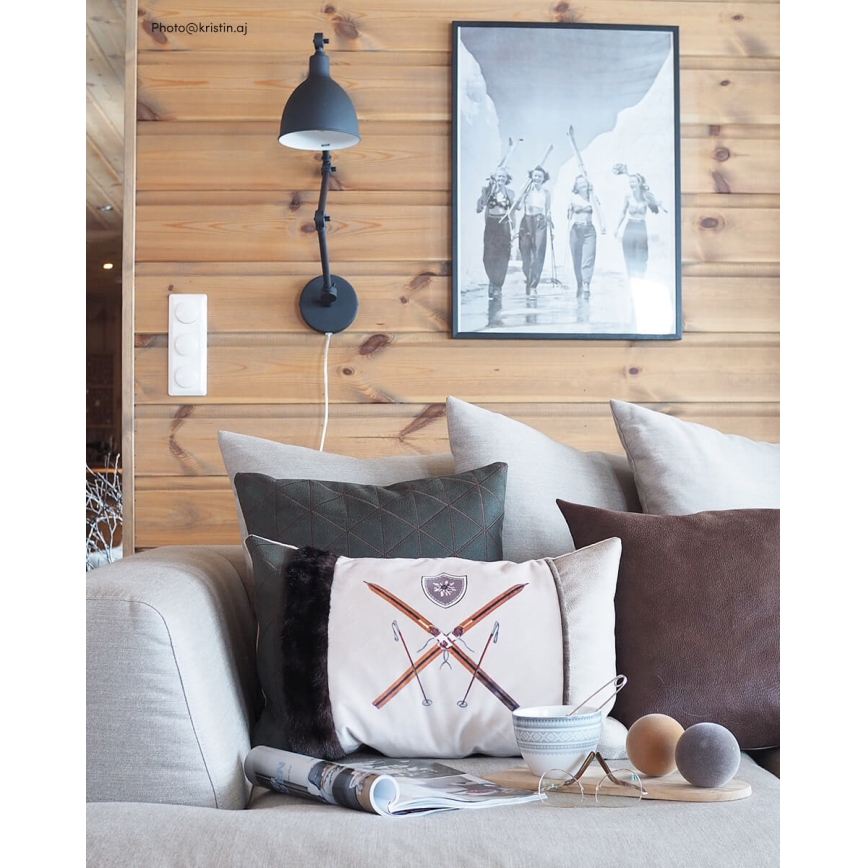 ByRydens - Димируем аплик БАЗАР 1xE27/5W/230V черен