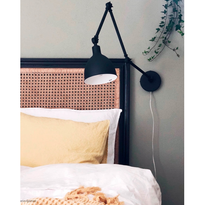 ByRydens - Димируем аплик БАЗАР 1xE27/5W/230V черен