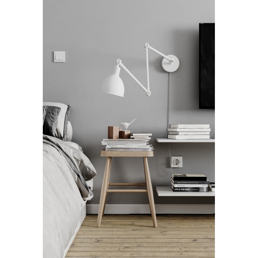 ByRydens - Димируем аплик БАЗАР 1xE27/5W/230V бял