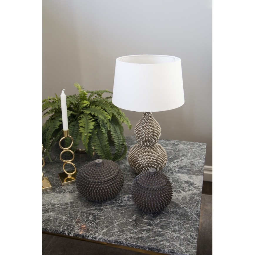 ByRydens - Настолна лампа LOFTY 1xE27/5W/230V бяла/сребриста