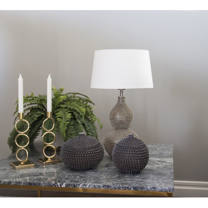 ByRydens - Настолна лампа LOFTY 1xE27/5W/230V бяла/сребриста