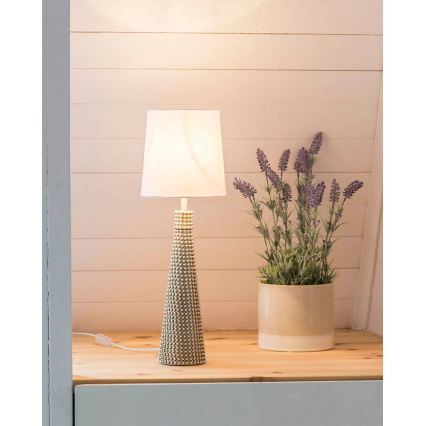 ByRydens - Настолна лампа LOFTY 1xE27/5W/230V бяла/сребриста