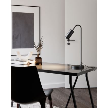 ByRydens - Настолна лампа CURVE 1xGU10/7W/230V черна