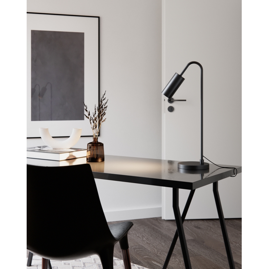 ByRydens - Настолна лампа CURVE 1xGU10/7W/230V черна